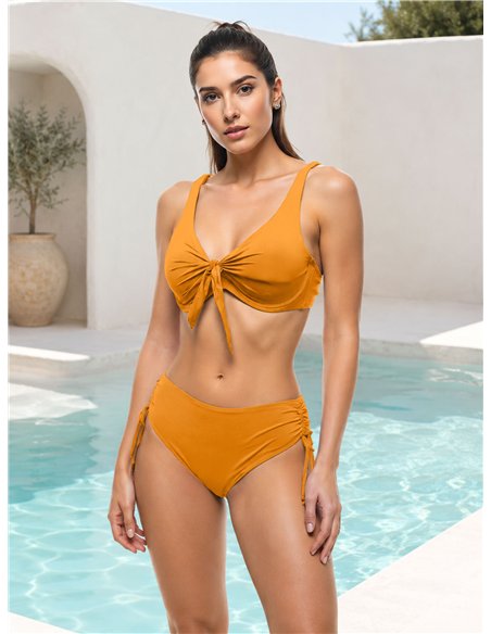Top bikini talla grande con nudo