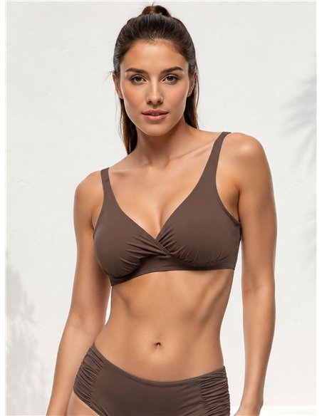 Top bikini talla grande cruzado
