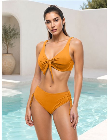 Braguita bikini fruncida talla grande