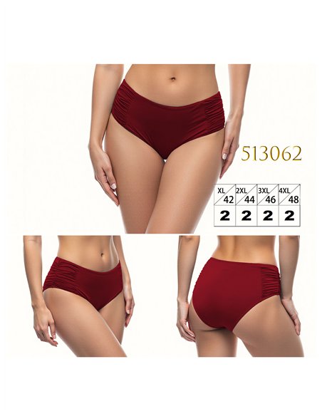 Braguita bikini alta fruncida talla grande