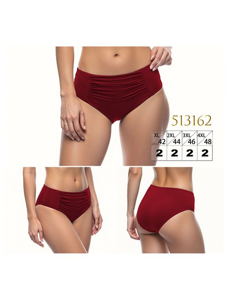 Braguita bikini alta fruncida talla grande