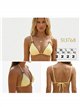 Top bikini triángulo con aros decorativos