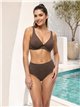 Top bikini escote pico talla grande