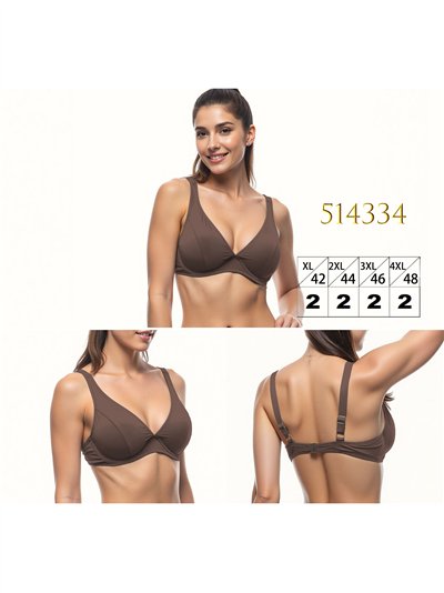 Top bikini escote pico talla grande 2