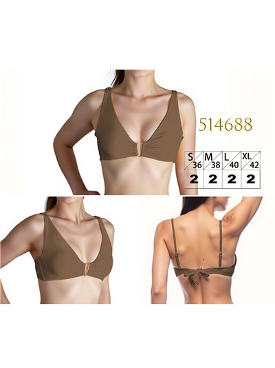 Top bikini con escote pico 2
