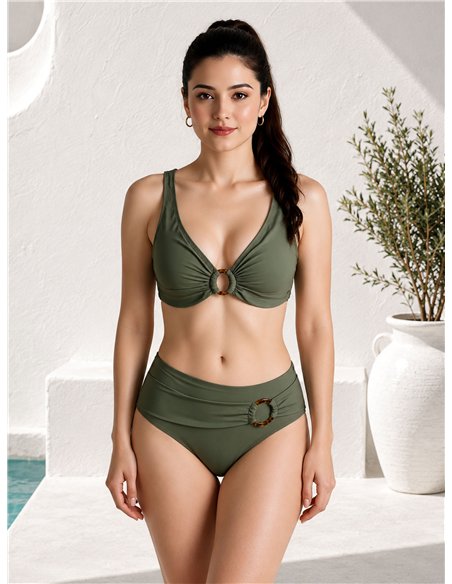 Top bikini talla grande detalle aro central