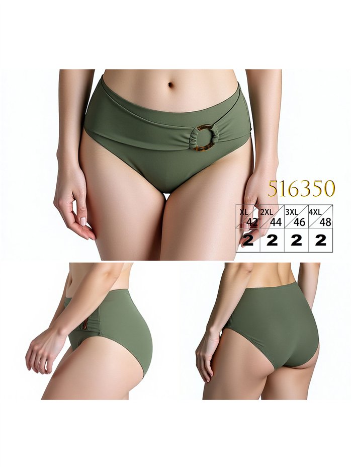 Braguita bikini cintura alta con aro talla grande