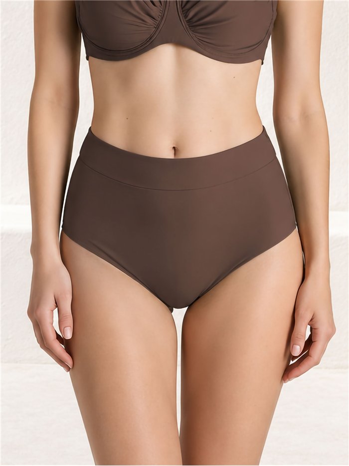 Braguita bikini cintura alta lisa talla grande