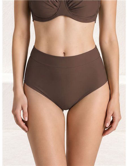 Braguita bikini cintura alta lisa talla grande