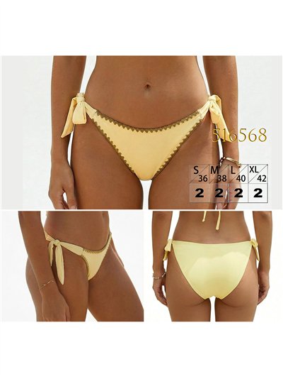 Braguita bikini con lazadas laterales y ribete 2