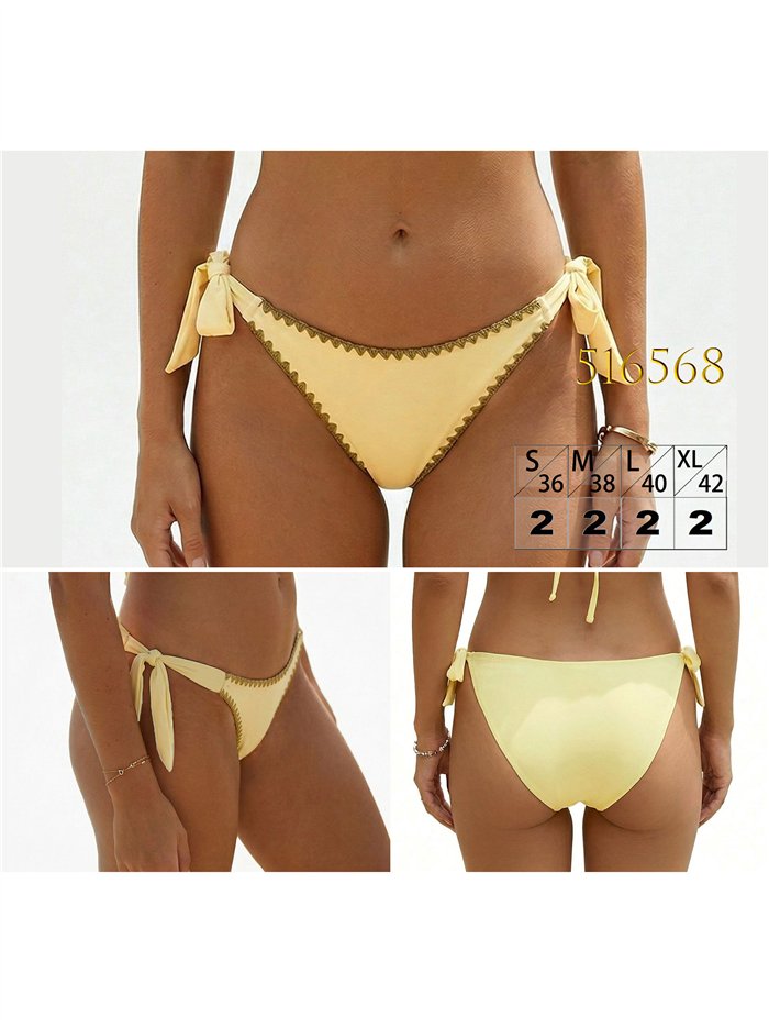 Braguita bikini con lazadas laterales y ribete