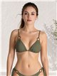 Top bikini triángulo con anillas decorativas