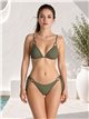 Top bikini triángulo con anillas decorativas