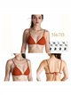 Top bikini triángulo con anillas decorativas