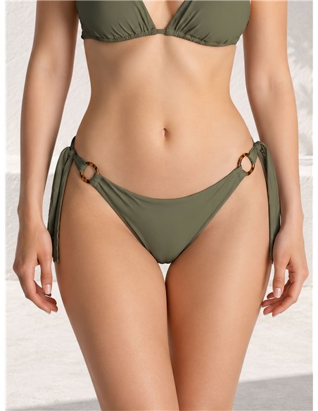 Braguita bikini con lazadas laterales con anillas decorativas