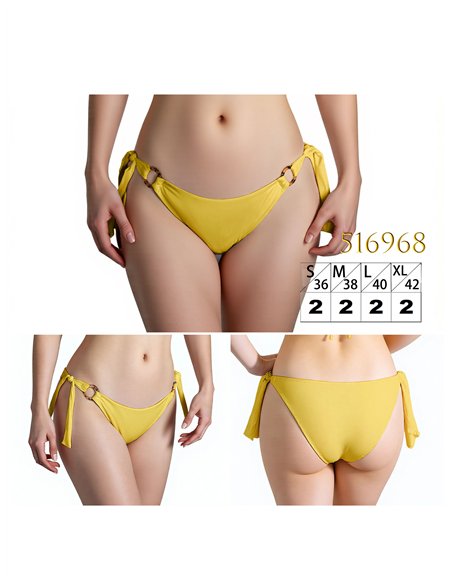 Braguita bikini con lazadas laterales con anillas decorativas