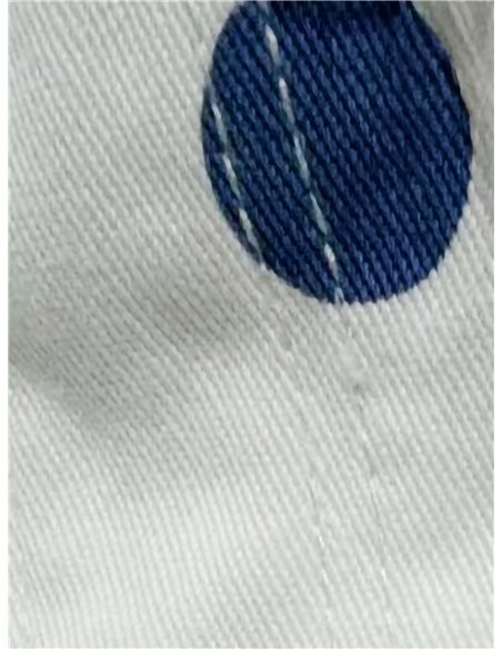 Pantalón vaquero barrel de lunares azul vaquero