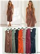 Drapiertes Lycra-Midikleid mit Schnalle