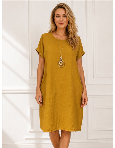 Locker sitzendes Kleid mit Taschen