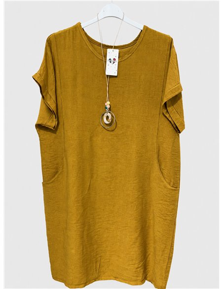 Locker sitzendes Kleid mit Taschen