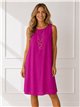 Kurzes, ärmelloses, schlichtes Kleid mit Kragen
