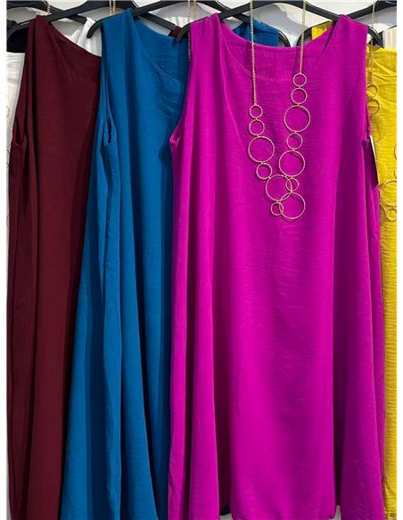 Kurzes, ärmelloses, schlichtes Kleid mit Kragen