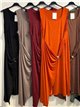 Gerafftes Lycra-Midikleid mit Schnalle