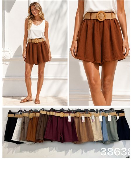 Short fluido con cinturón