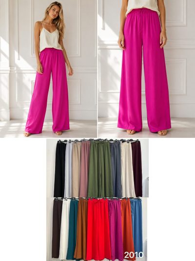 Pantalón fluido liso 2
