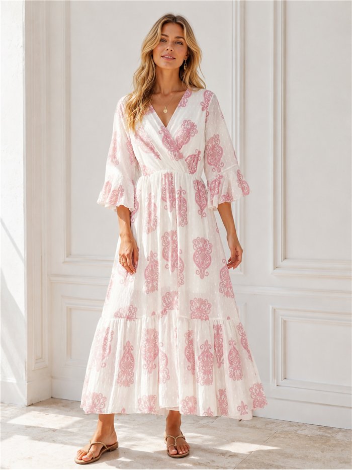 Bedrucktes Plumeti-Kleid