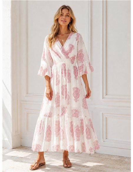 Bedrucktes Plumeti-Kleid