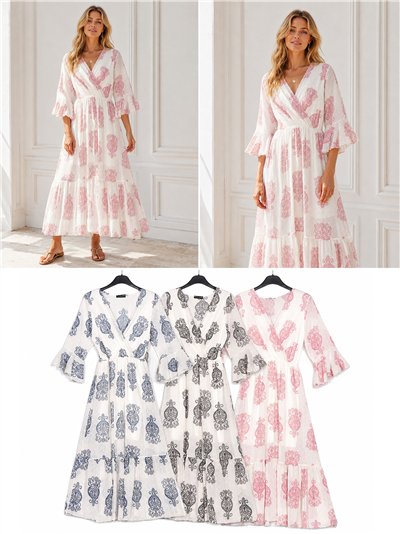 Vestido plumeti estampado 2