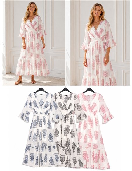 Bedrucktes Plumeti-Kleid