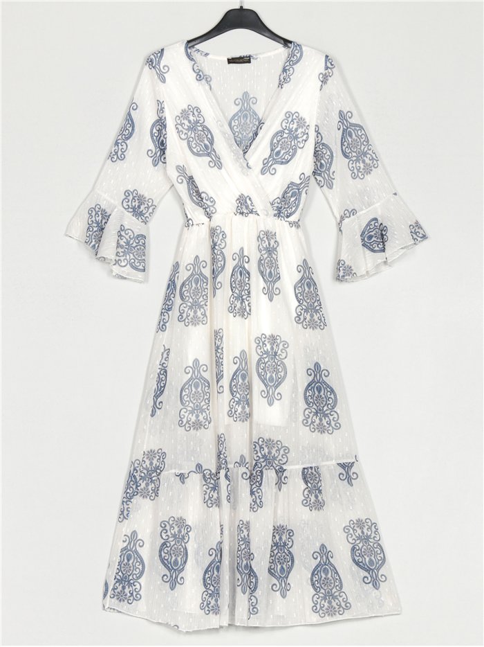 Bedrucktes Plumeti-Kleid