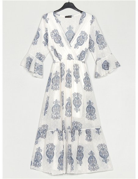 Bedrucktes Plumeti-Kleid