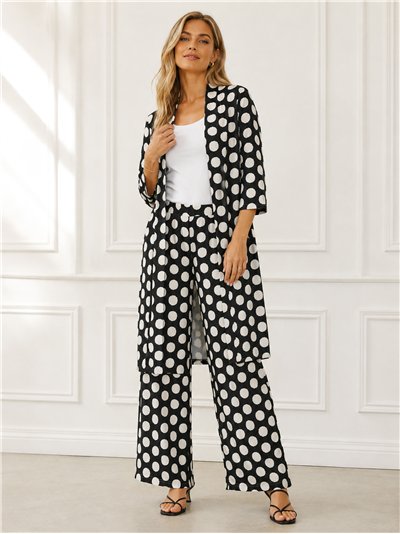 Chaqueta larga lycra lunares