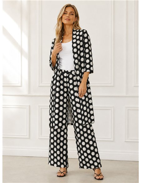 Chaqueta larga lycra lunares