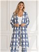 Chaqueta larga lycra estampada