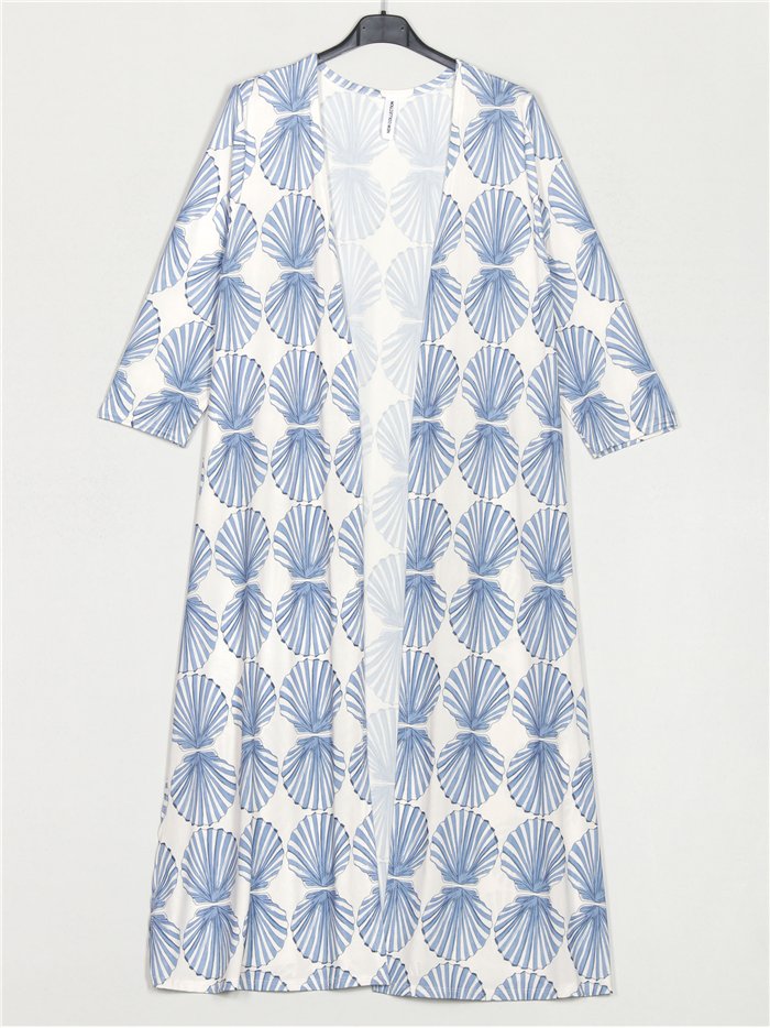 Chaqueta larga lycra estampada
