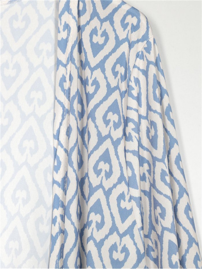 Chaqueta larga lycra estampada