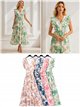 Vestido longo plissado floral