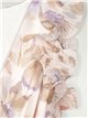 Vestido longo plissado floral