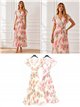 Geblümtes, plissiertes Maxikleid