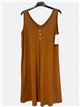 Schlichtes ärmelloses Kleid mit Knöpfen