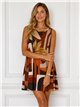 Kurzes Kleid mit abstraktem Muster