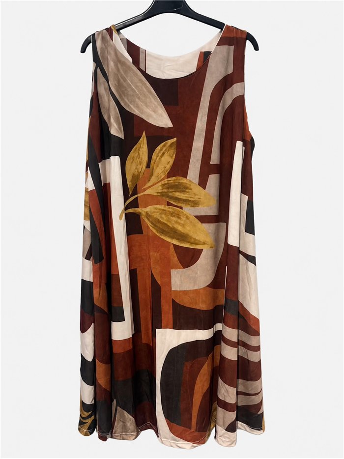 Kurzes Kleid mit abstraktem Muster