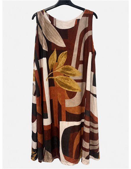 Kurzes Kleid mit abstraktem Muster