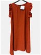 Schlichtes Kleid mit Rüschen und Gürtel
