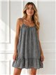Kurzes Vichy-Kleid mit Rüschen