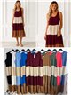 Sleeveless colourblock midi dress